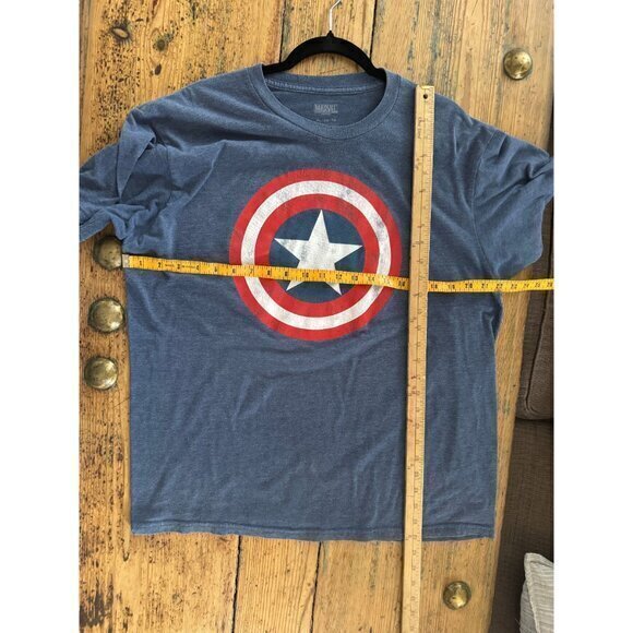 Marvel Men's Blue Captain American T-Shirt, captain America, marvel t-shirt, - Picture 5 of 5